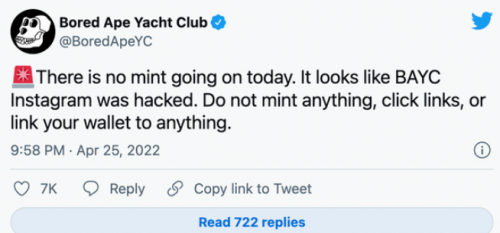 Bored Ape Yacht Club Instagram价值280万美元的NFT被盗